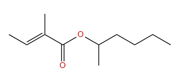 Hexan-2-yl (E)-2-methyl-2-butenoate